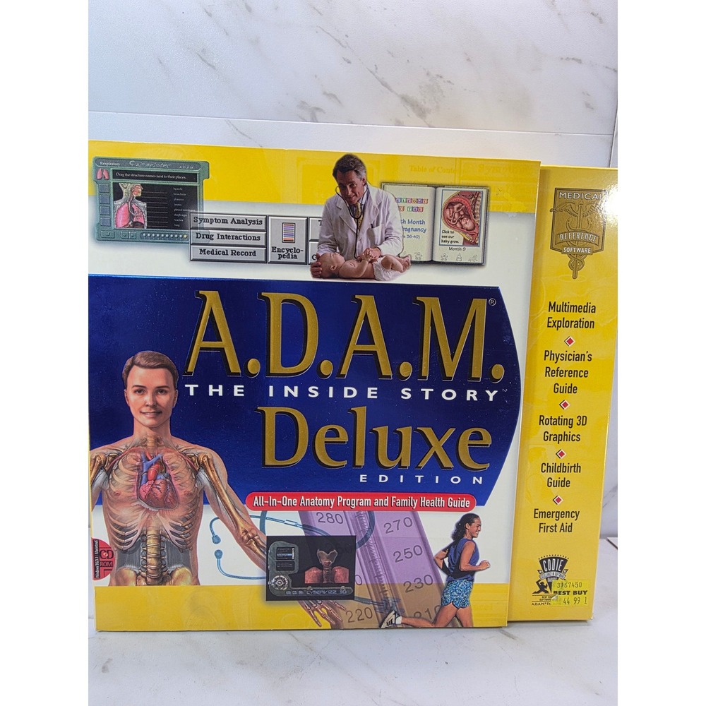 A.D.A.M. The Inside Story Deluxe Edition Anatomy Family‎ Health Guide✨NOS